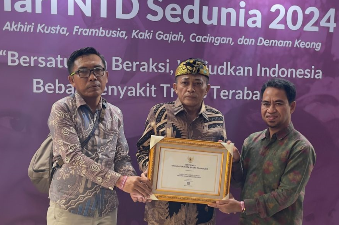 Pemkab Lombok Tengah Raih Sertifikat Bebas Frambusia  dari Kementerian Kesehatan Indonesia